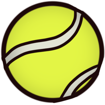 a bright green-yellow tennis ball, shaded slightly.